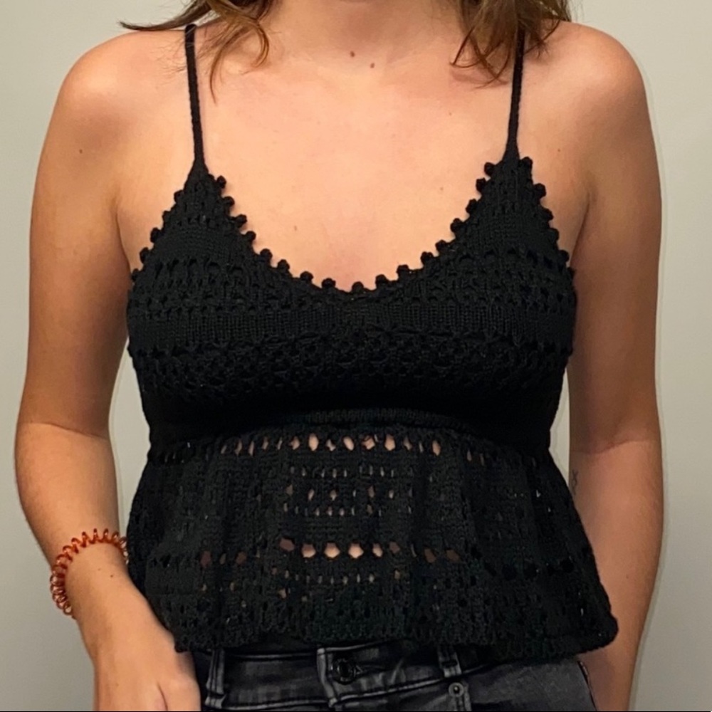 Oh Boy! Black Crop Top